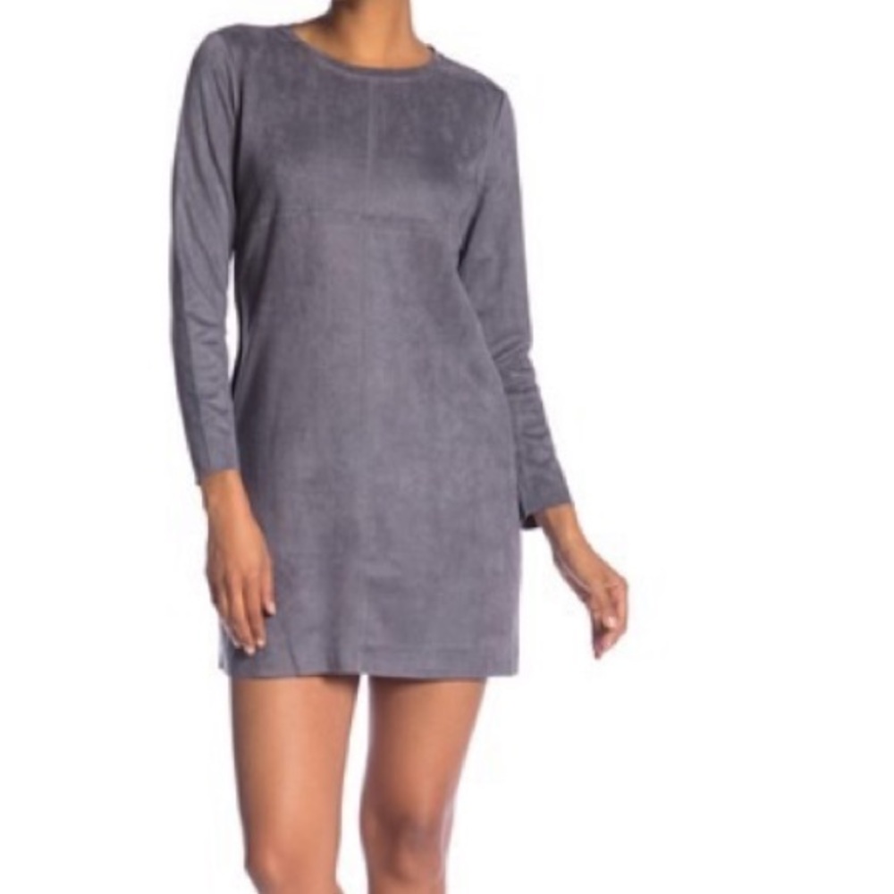 Joh Aurora Faux Suede Long Sleeve Mini Dress